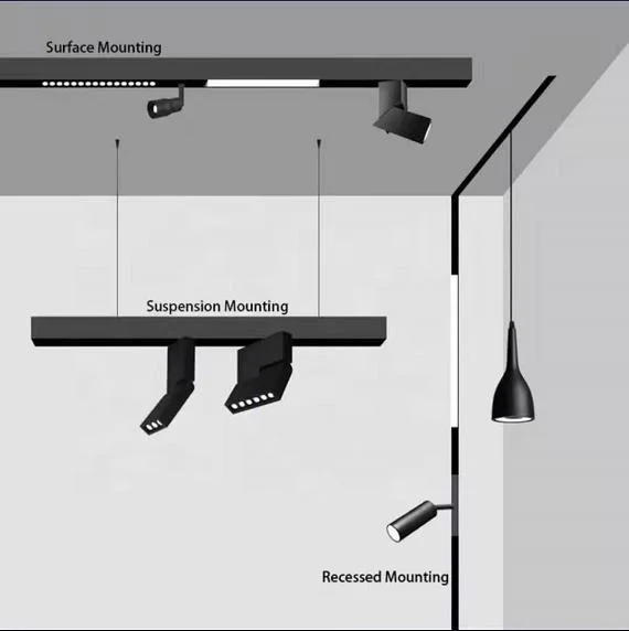 6W-30W LED Track Magnetic Track Light System